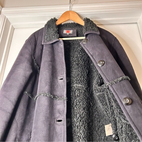 Gallery Woman Black Faux Suede Coat - Size 1X - Picture 7 of 14